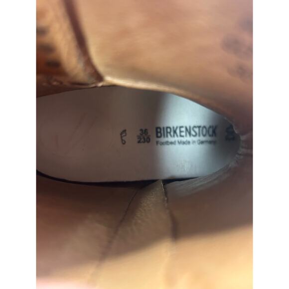 Birkenstock Collins Leather Ankle Boots Cuoio Regular Fit 1001010 Women 5 NWB - Picture 10 of 11